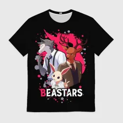 Мужская футболка 3D Beastars Легоши, Луи и Хару