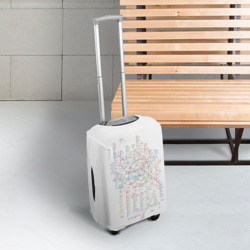 Чехол для чемодана 3D Схема Метро, МЦК, МЦД 2021 - фото 2