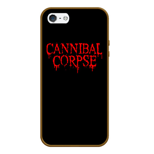 Чехол для iPhone 5/5S матовый Cannibal Corpse, цвет коричневый