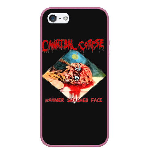 Чехол для iPhone 5/5S матовый Cannibal Corpse, цвет розовый