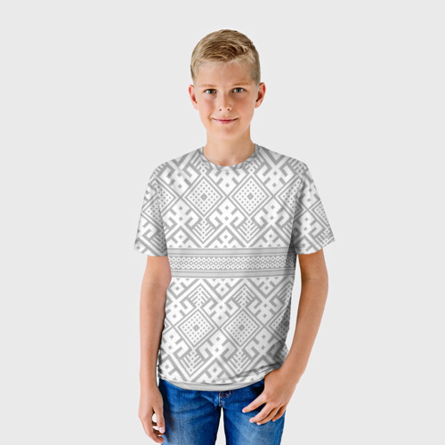 Детская футболка 3D Русские народные узоры, цвет 3D печать - фото 3