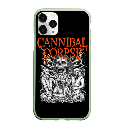 Чехол для iPhone 11 Pro матовый Cannibal Corpse, цвет салатовый