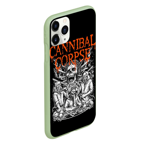 Чехол для iPhone 11 Pro матовый Cannibal Corpse, цвет салатовый - фото 3