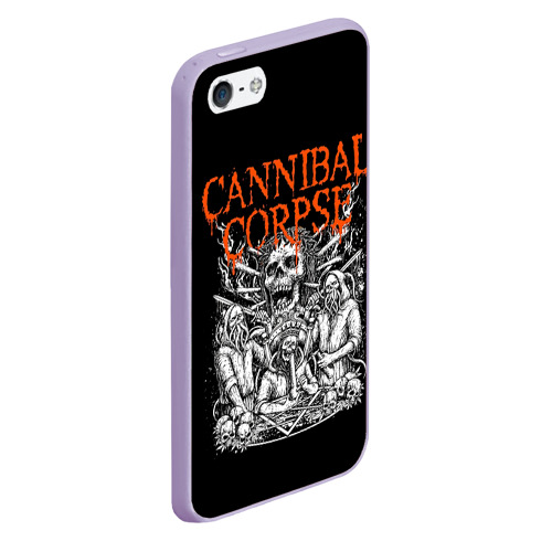 Чехол для iPhone 5/5S матовый Cannibal Corpse, цвет светло-сиреневый - фото 3