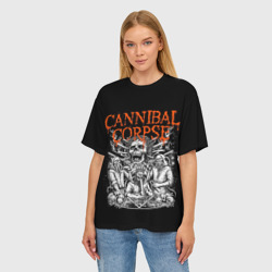 Женская футболка oversize 3D Cannibal Corpse - фото 2