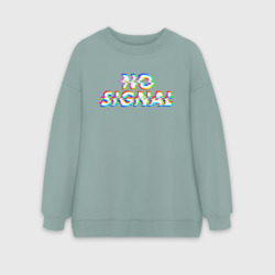Женский свитшот oversize без начеса хлопок No signal нет сигнала