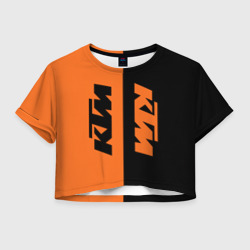 Женская футболка Crop-top 3D KTM КТМ