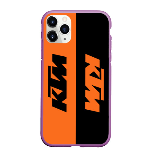 Чехол для iPhone 11 Pro Max матовый KTM КТМ, цвет фиолетовый