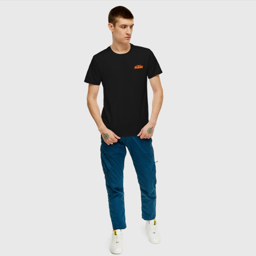 Мужская футболка хлопок KTM | КТМ (Z), цвет черный - фото 5