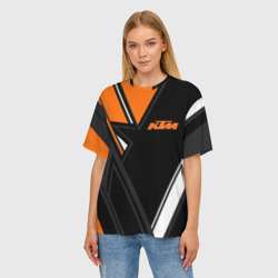 Женская футболка oversize 3D KTM КТМ - фото 2