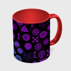 Кружка с полной запечаткой Славянские руны паттерн