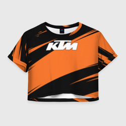 Женская футболка Crop-top 3D KTM КТМ