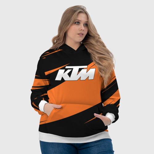 Женская толстовка 3D KTM КТМ, цвет 3D печать - фото 6