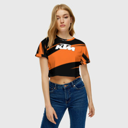 Женская футболка Crop-top 3D KTM КТМ - фото 2