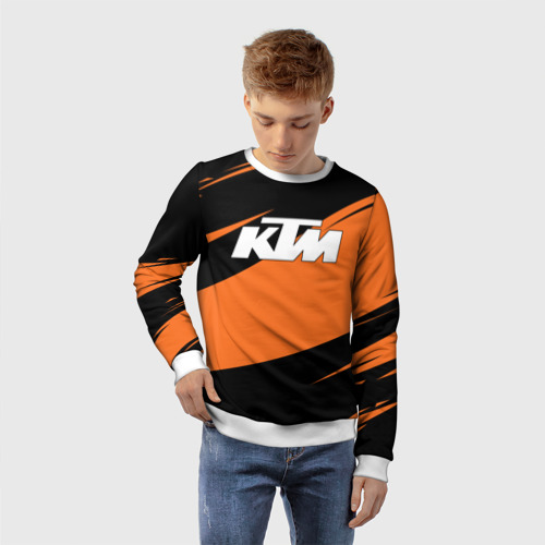 Детский свитшот 3D KTM КТМ, цвет 3D печать - фото 3