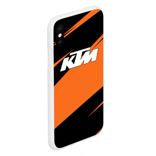 Чехол для iPhone XS Max матовый KTM КТМ, цвет белый - фото 3