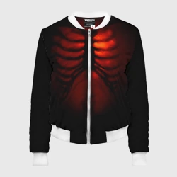 Женский бомбер 3D Скелет и тепло души