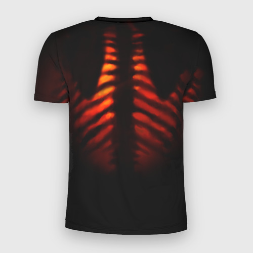 Мужская футболка 3D Slim скелет и тепло души, цвет 3D печать - фото 2