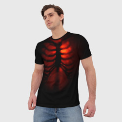 Мужская футболка 3D Скелет и тепло души - фото 2