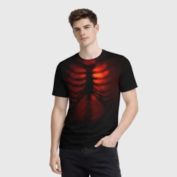 Мужская футболка 3D Скелет и тепло души - фото 2