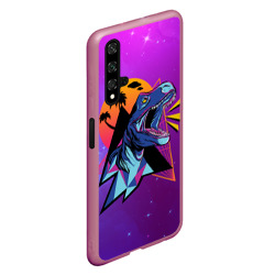 Чехол для Honor 20 Retrowave Neon Dinosaur - фото 2