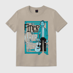 Мужская футболка хлопок Radiohead fitter and happier