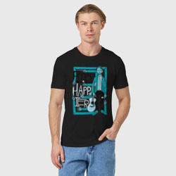 Мужская футболка хлопок Radiohead fitter and happier - фото 2