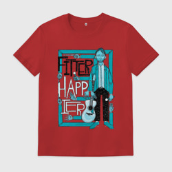 Мужская футболка хлопок Radiohead fitter and happier