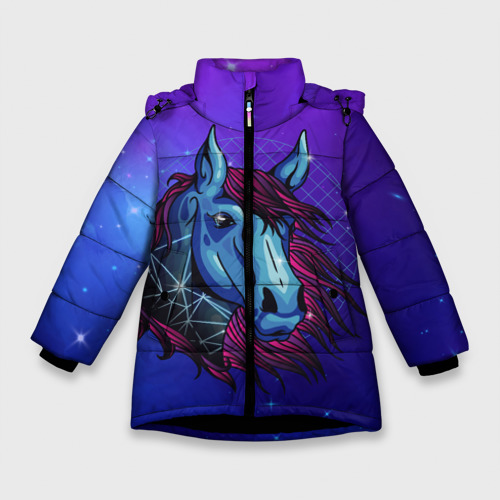 Зимняя куртка для девочки Retrowave Neon Horse (Детская)
