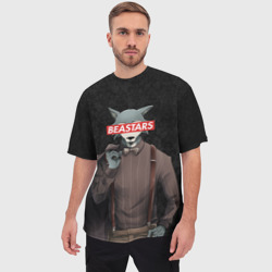 Мужская футболка oversize 3D Beastars serious - фото 2