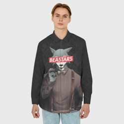 Мужская рубашка oversize 3D Beastars serious - фото 2