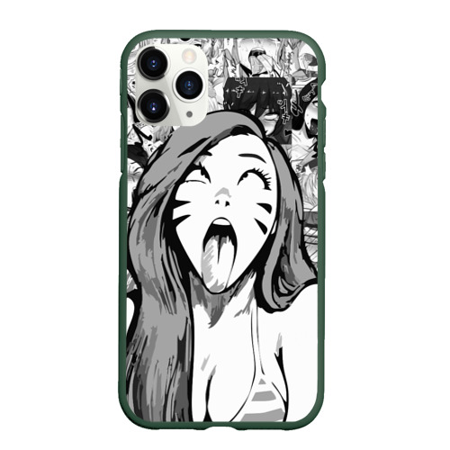 Чехол для iPhone 11 Pro матовый Belle Delphine Ahegao, цвет темно-зеленый