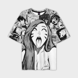 Мужская футболка oversize 3D Belle Delphine Ahegao