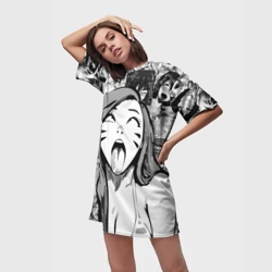 Платье-футболка 3D Belle Delphine Ahegao - фото 2