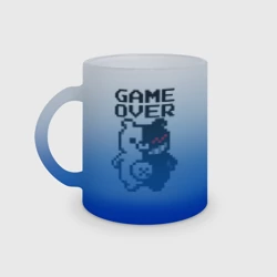 Кружка матовая стеклянная Monokuma game over
