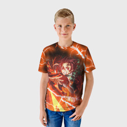 Детская футболка 3D Клинок рассекающий демонов - фото 2