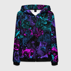 Мужская толстовка 3D на молнии Neon Ahegao