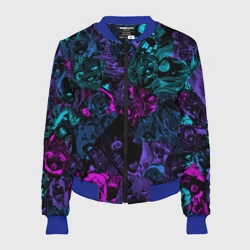 Женский бомбер 3D Neon Ahegao