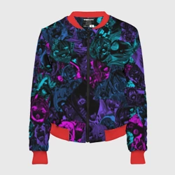 Женский бомбер 3D Neon Ahegao