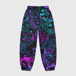 Женские джоггеры оверсайз 3D Neon Ahegao