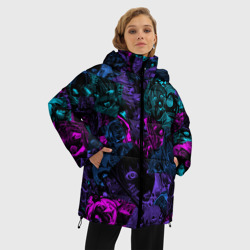 Женская зимняя куртка Oversize Neon Ahegao - фото 2