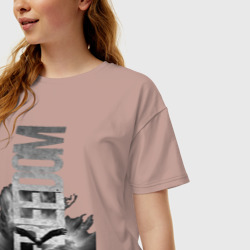 Женская футболка хлопок Oversize Орел на машине - фото 2