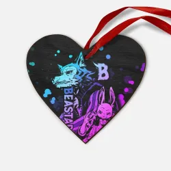 Деревянная игрушка Сердце Beastars, Легоши и Хару