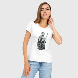 Женская футболка хлопок Slim Цезарь - Veni Vidi Vici - фото 2