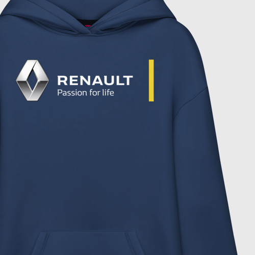 Худи SuperOversize хлопок Renault Passion for life, цвет темно-синий - фото 3