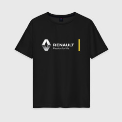 Женская футболка хлопок Oversize Renault Passion for life