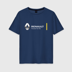 Женская футболка хлопок Oversize Renault Passion for life