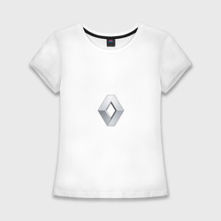 Женская футболка хлопок Slim Renault logo