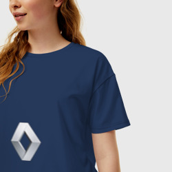 Женская футболка хлопок Oversize Renault logo - фото 2