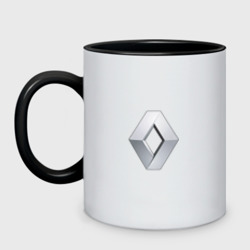 Кружка двухцветная Renault logo